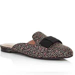New. Tabitha Simmons Masha Bow mules in black multi Size 38.5, US 8.5